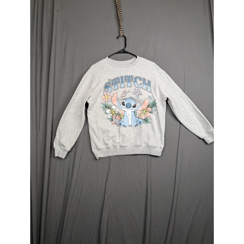 Disney Stitch Womensโ Size Small Sweatshirt Color Gray